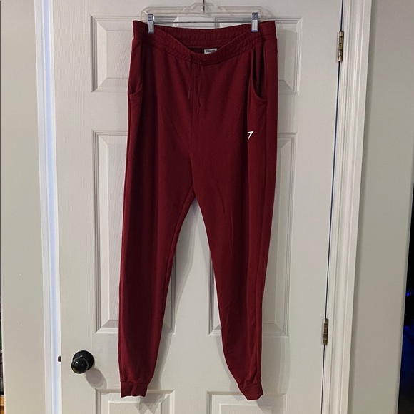 Gymshark Pants - Gymshark Red jogging Pants